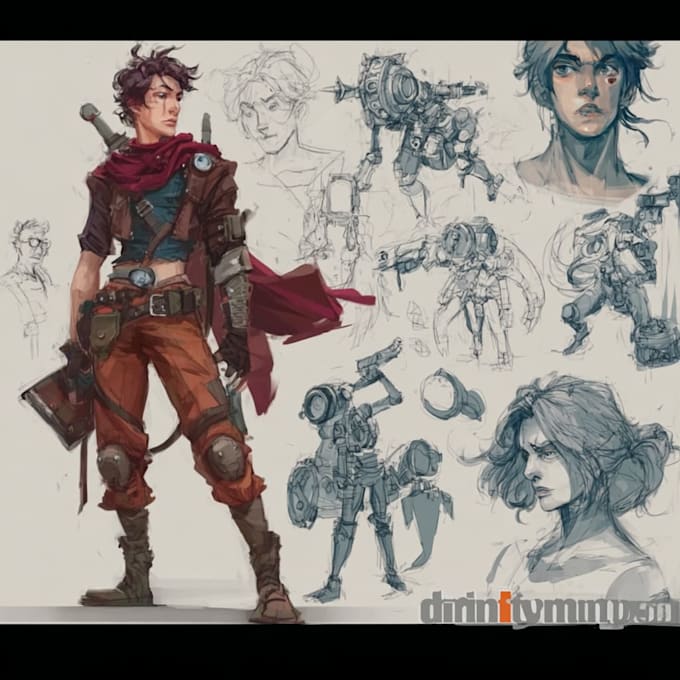 create character concept art for games