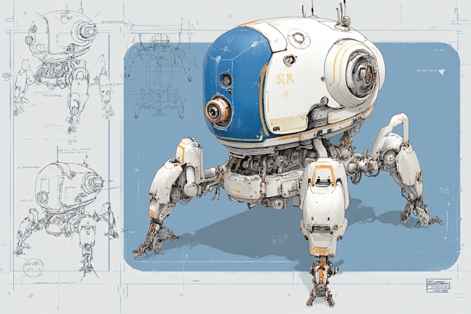 design spectacular robots, cyborgs and mechs