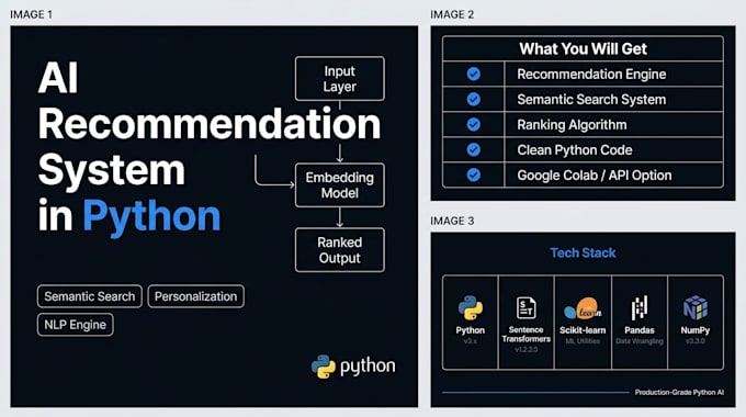 build ai recommendation system using python