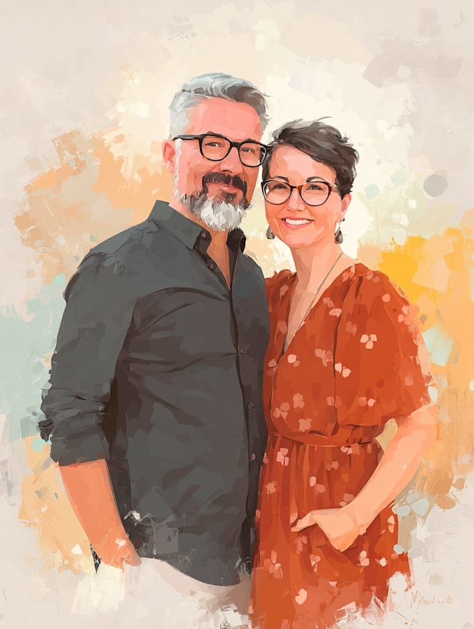 make couple portrait illustration