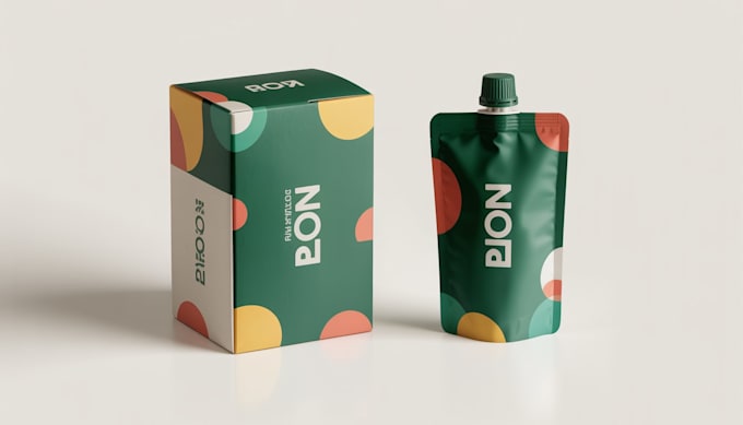 design creative box, pouch and label packaging design