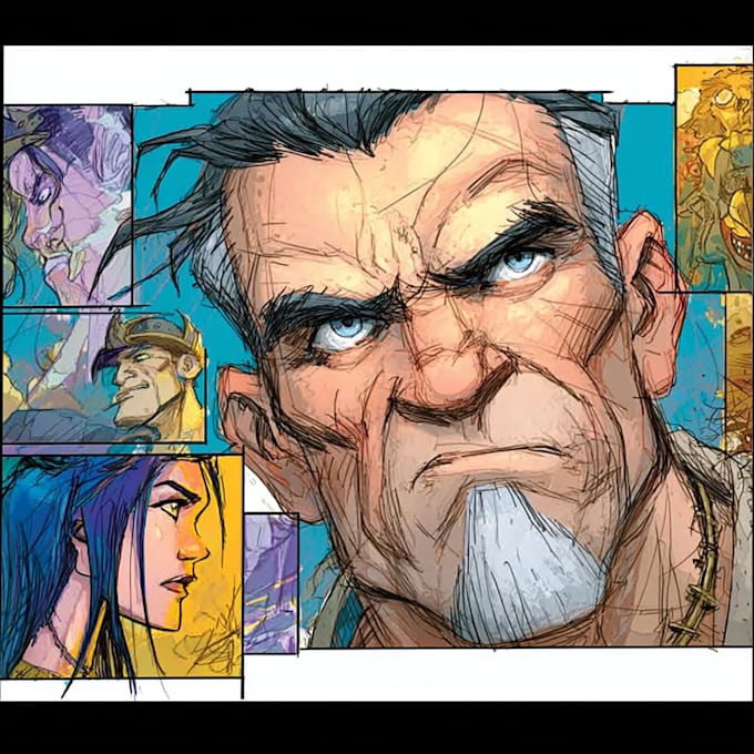 draw comic page comic panels comic book comic cover art