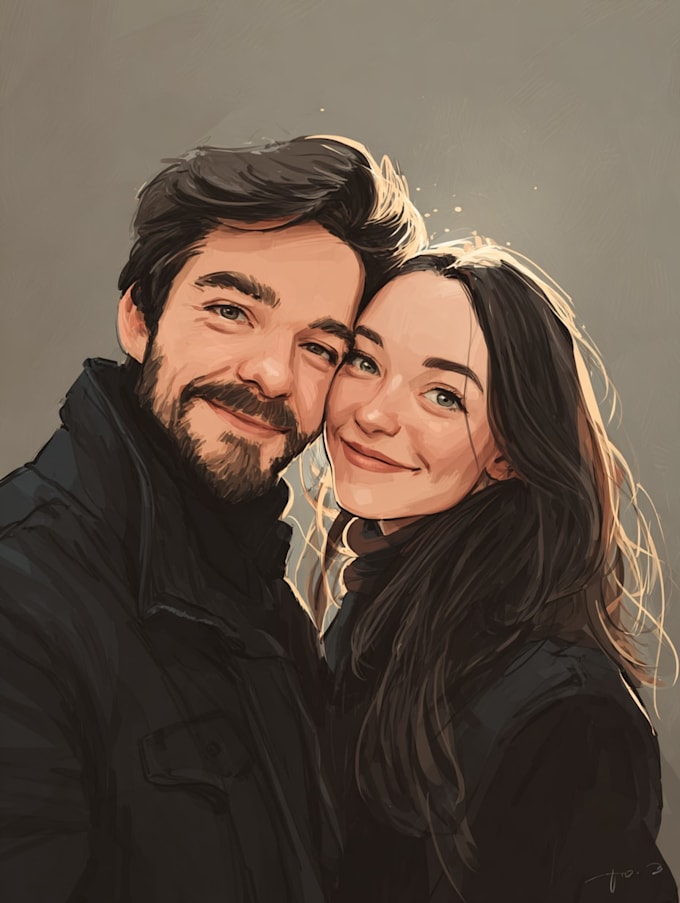 do couple portrait illustration