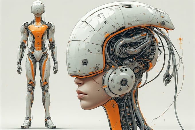 create high quality futuristic character art