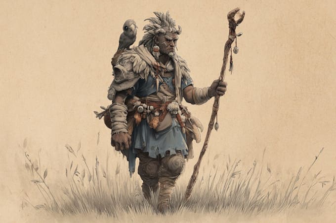 paint the concept of the characters