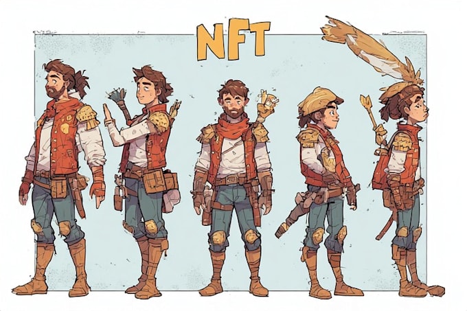create unique nft character art for you