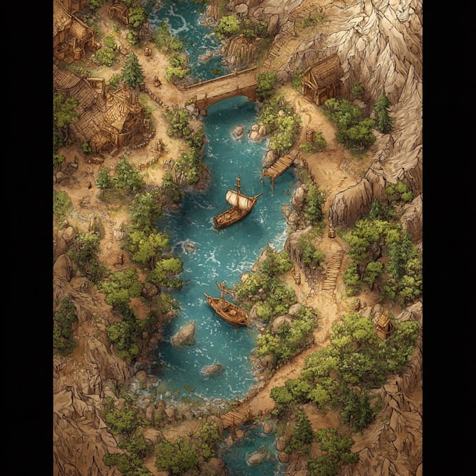 reate a custom vintage map with old world style