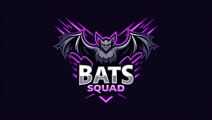 design different bats squad mascot logo only 15 hours