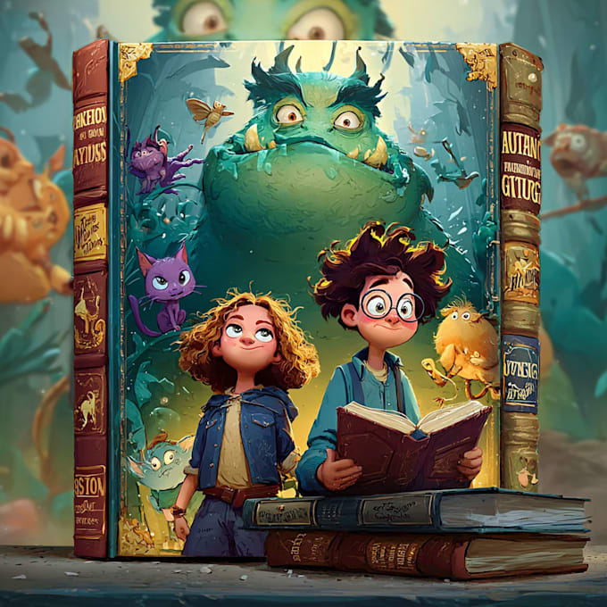 design a professional cartoon book cover