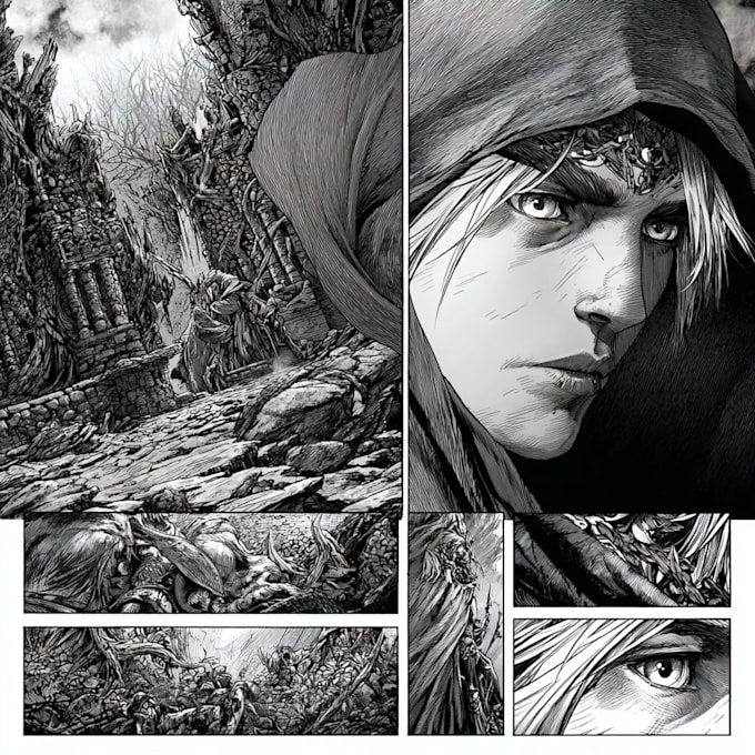 do comics book pages, storyboards, illustrations