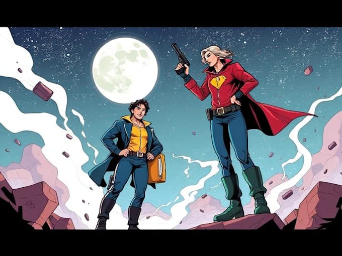 comic book illustration with comic book illustrator