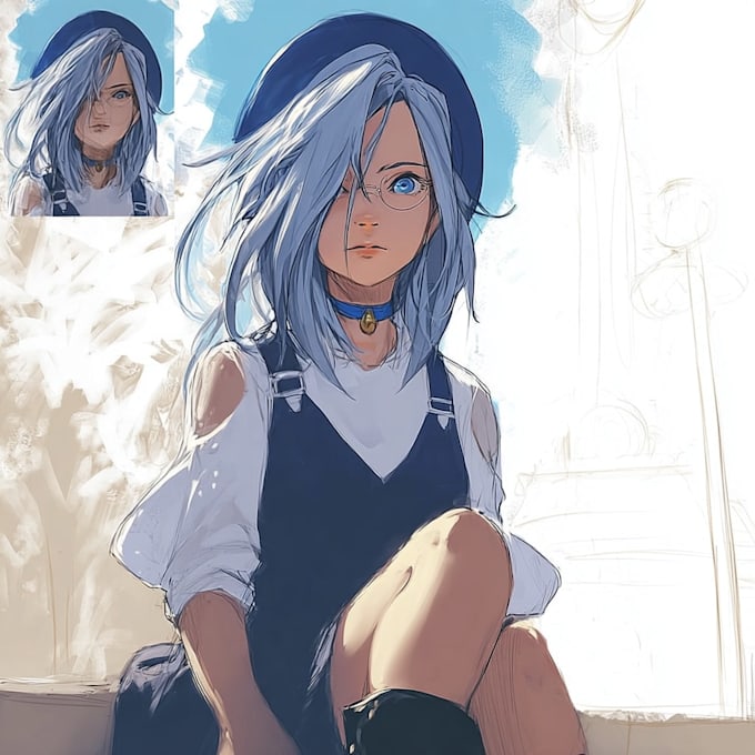 draw anime art character sheet or reference sheet design