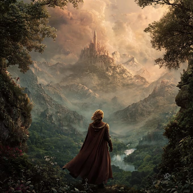 fantasy book cover design or fantasy book cover