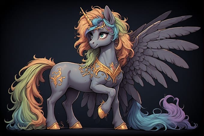 create high quality pony character design for oyu