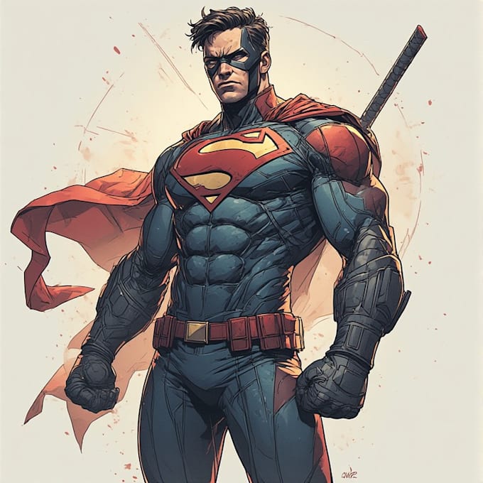 create custom superhero character illustration
