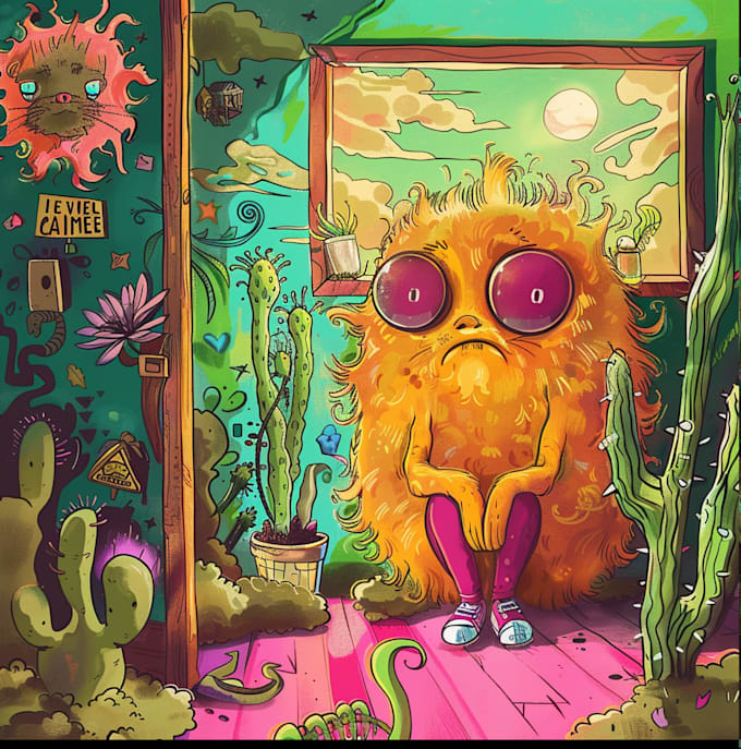draw cartoon illustrations and characters