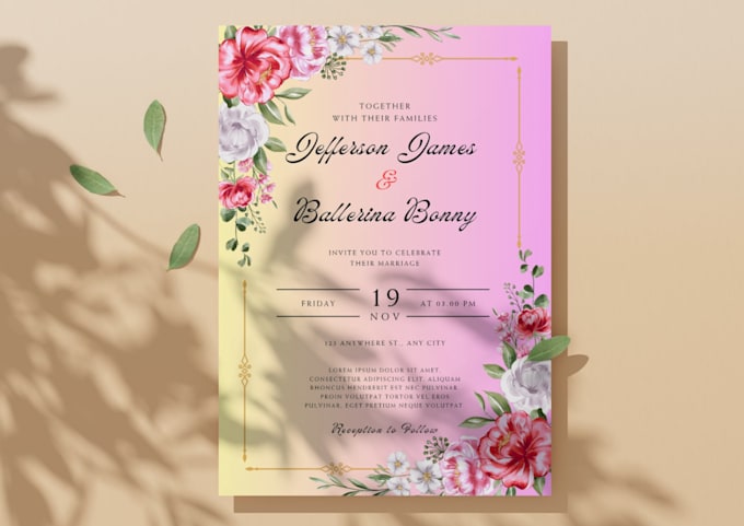 create party, birthday and wedding invitations card