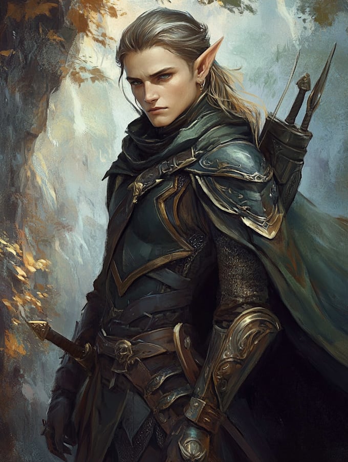 fantasy dnd character art and dnd character