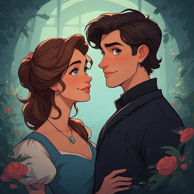 design a personalized couple portrait, perfect for gifts