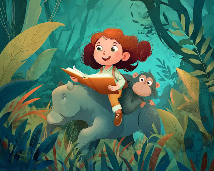 children book illustrations and children book cover