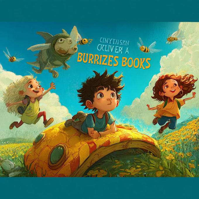 create a professional childrens book cover illustration