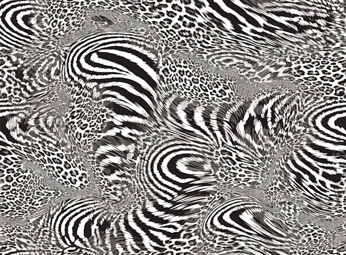 design a seamless repeating pattern design of animal print