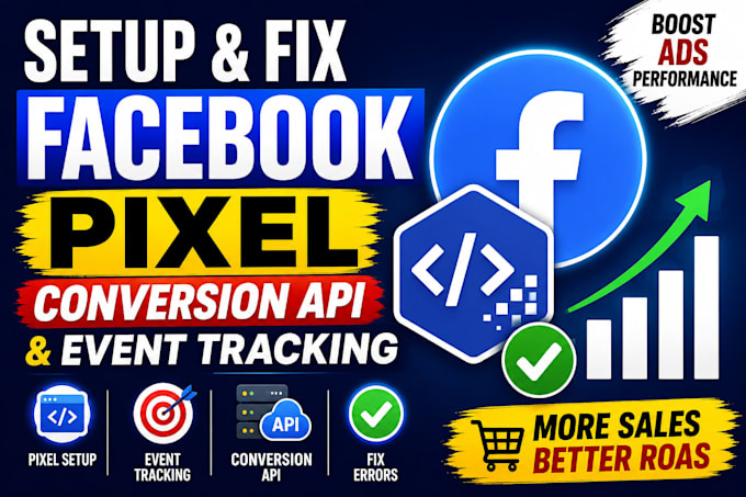setup meta ads and fix facebook ads conversion tracking pixel and event