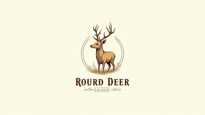 do unique deer vintage logo for your company