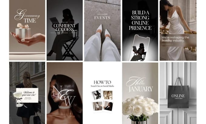 design minimal canva templates for instagram,  reel, post, story