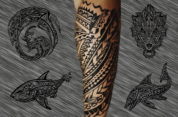 create your custom tribal polynesian tattoo sleeve