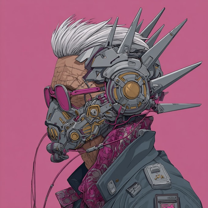 Design futuristic scifi, mecha, and cyberpunk character art by Xyacyone ...