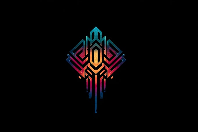 create a design futuristic cyberpunk logo or typography