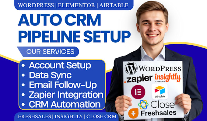 freshsales insightly close crm automation airtable wordpress forms integration