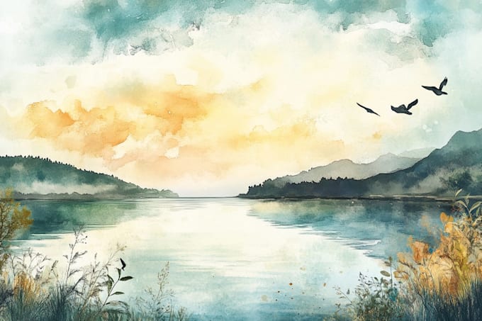 draw a digital watercolor illustration