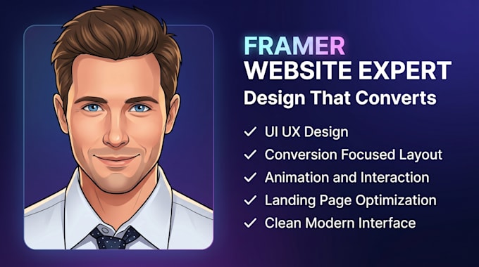 design and optimize framer website for conversion and modern UI