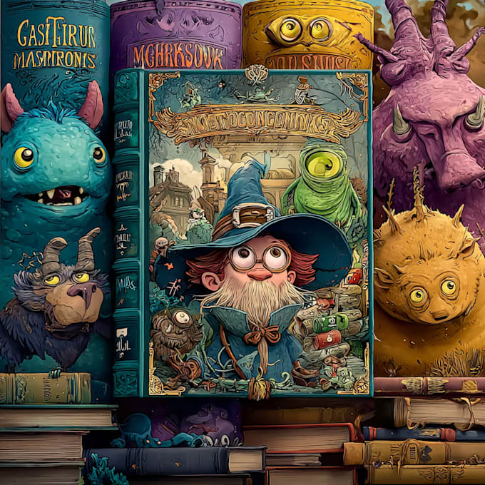 design a professional cartoon book cover