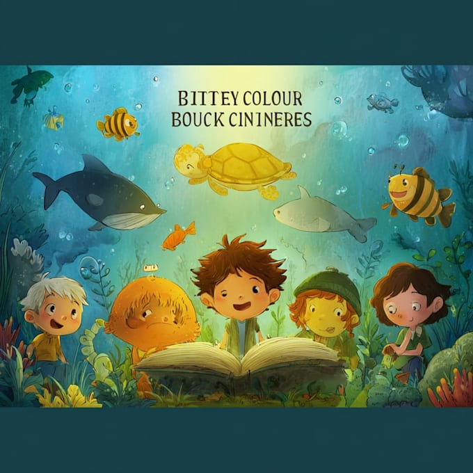 create a unique childrens book cover design