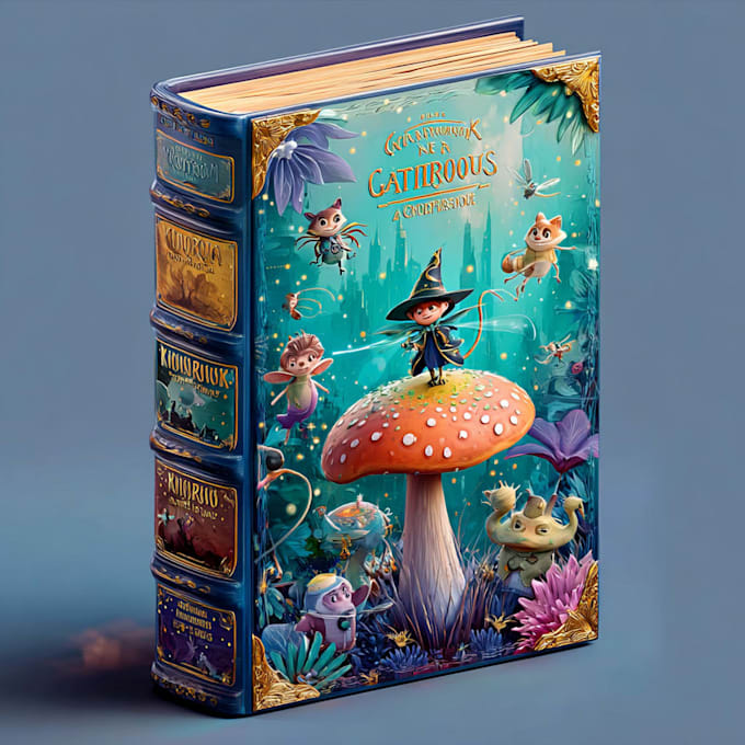 design a high quality cartoon book cover