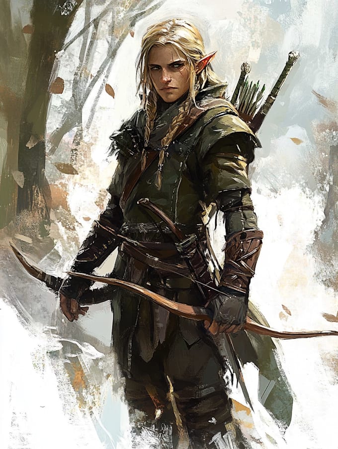 fantasy dnd character illustration