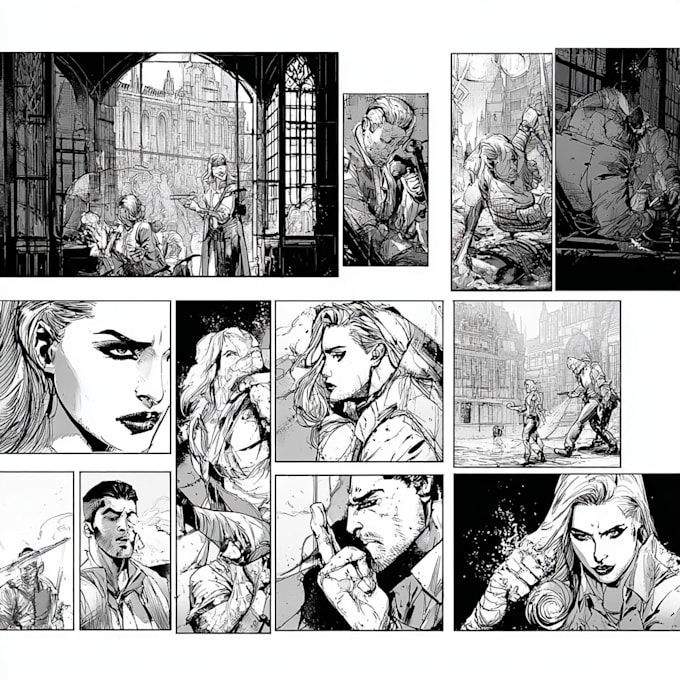 draw special comic illustration or graphic novel