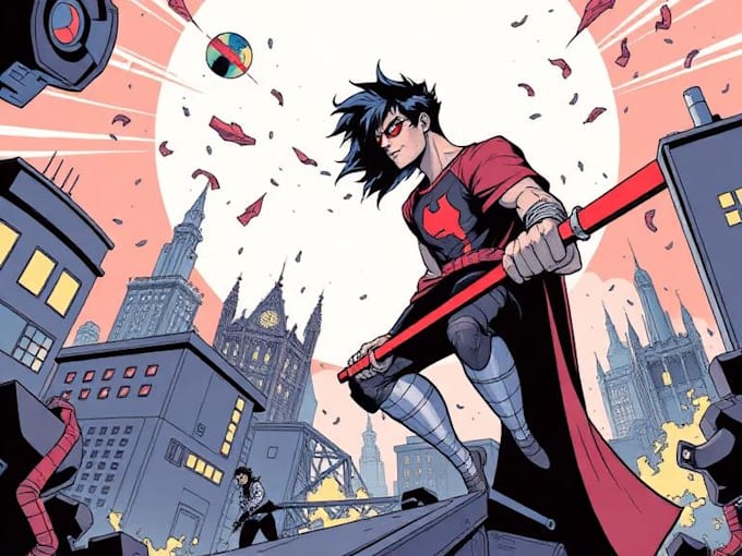 comic book illustration with comic book illustrator