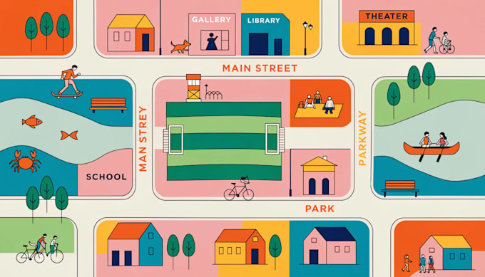 draw a map illustration for your project
