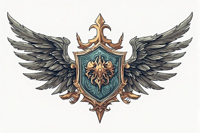 create professional fantasy crest illustrations for novels and games