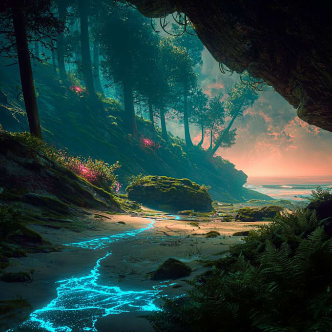 Create environment concept art and background illustration by ...
