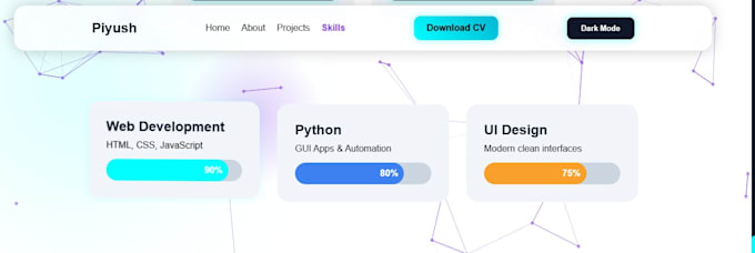 build a modern responsive portfolio website