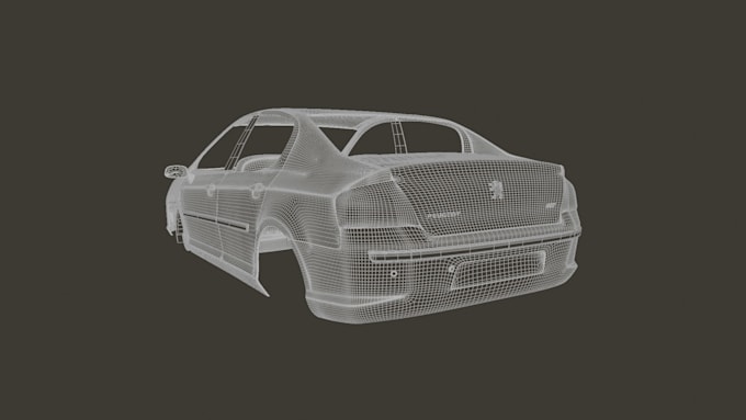 create high poly 3d car model