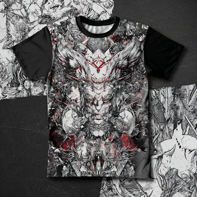 create a custom graphic streetwear t shirt design