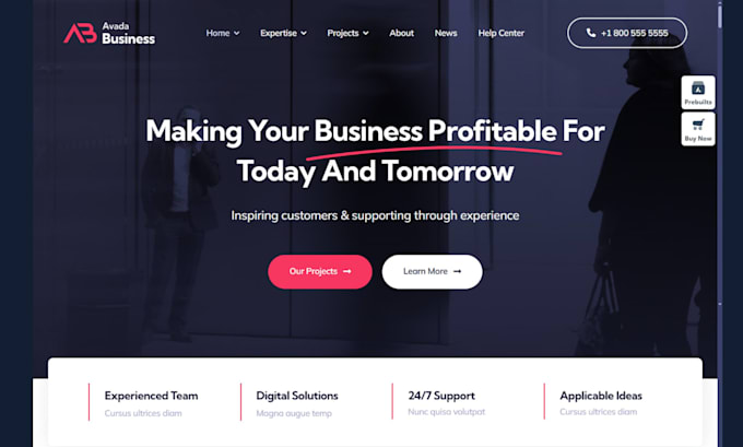 design responsive wordpress website with avada theme customization