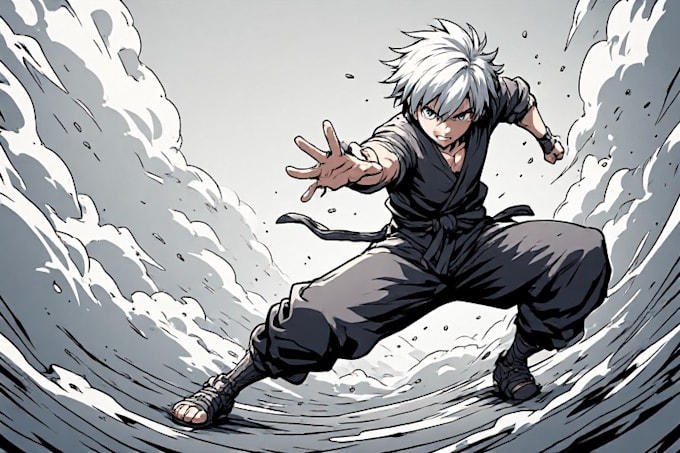 draw custom manga character illustrations for you