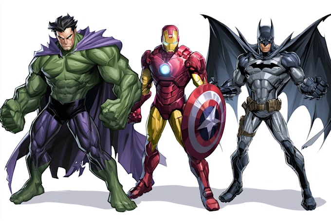 draw you a dc or marvel style comic book superhero
